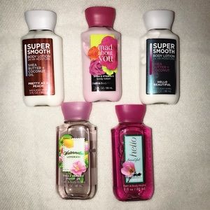 Set of 5 Bath & Body Works Lotions and Shower Gels
